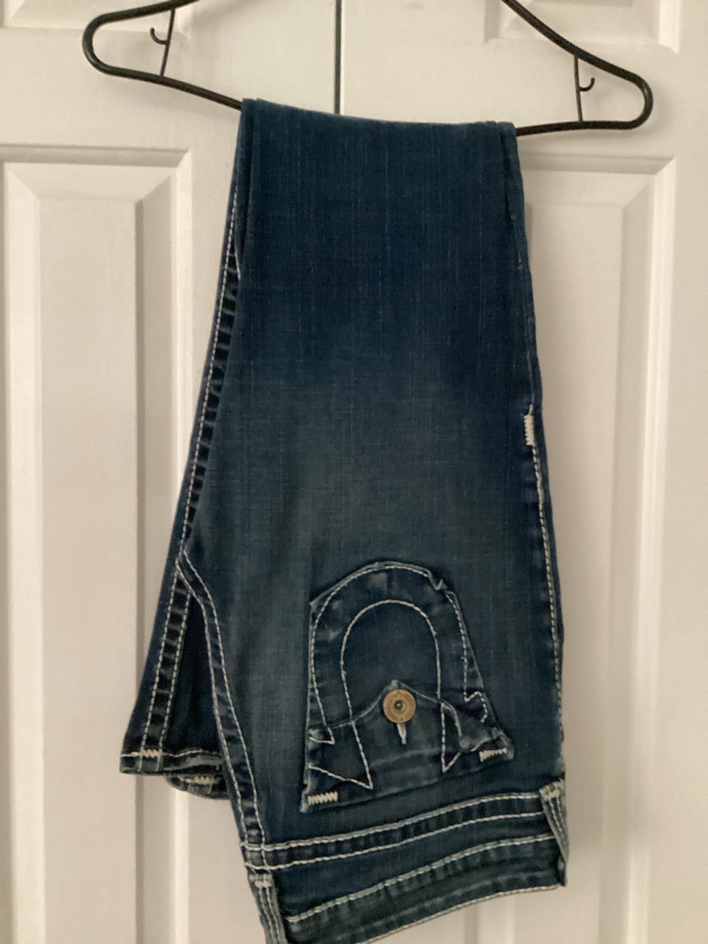True Religion Dark Blue Denim Jeans with Horseshoe Pocket